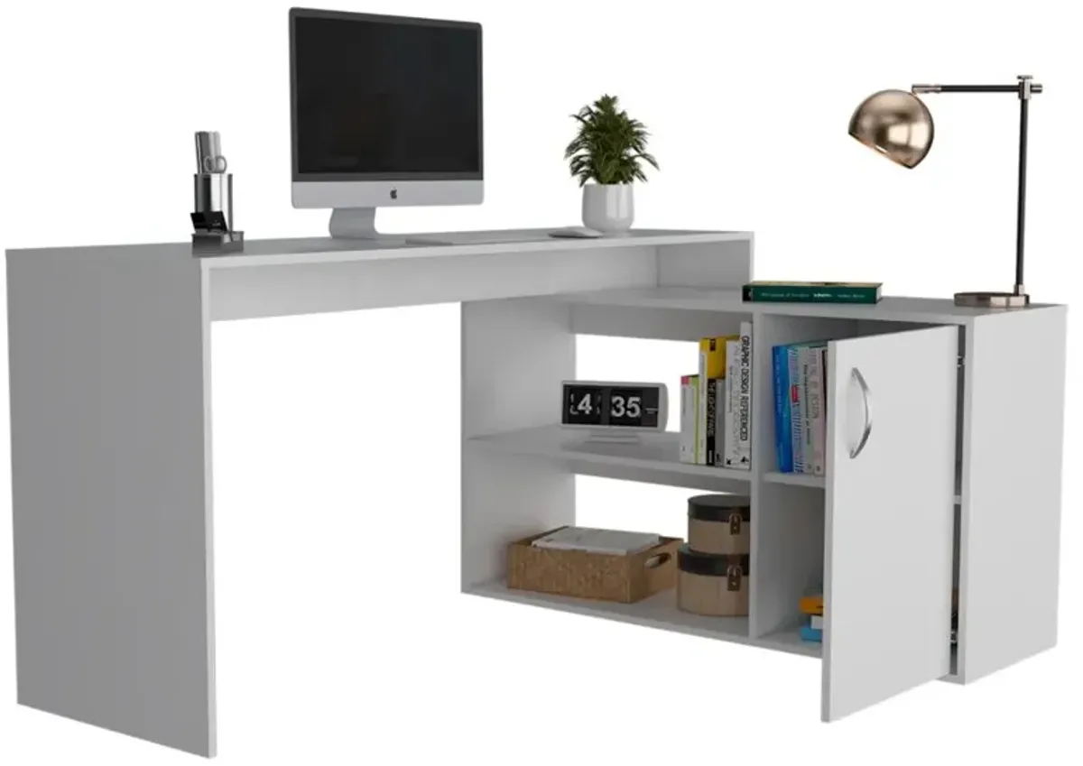 L-Shaped Desk Desti, Office, White