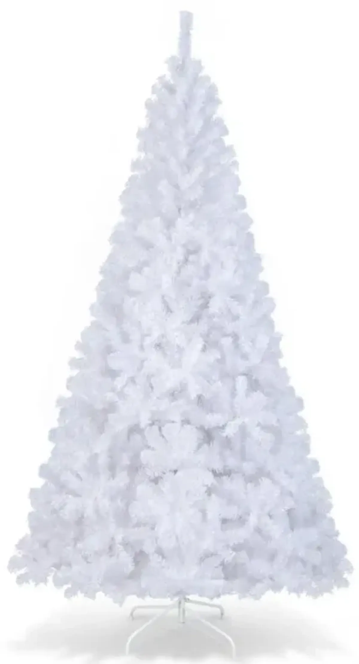 Hivvago 5/6/7/8 Feet White Christmas Tree with Solid Metal Legs