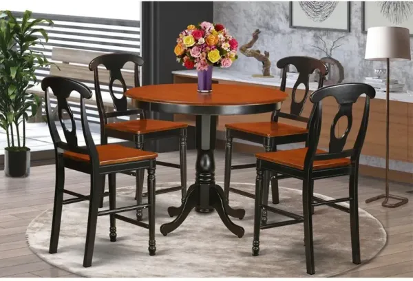 East West Furniture 5  Pc  counter  height  Table  and  chair  set  -  high  top  Table  and  4  Kitchen  bar  stool.