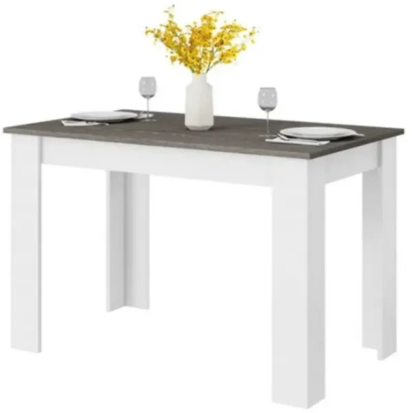 Stylish White-Legged Kitchen Dining Table & Computer Desk – Space-Saving Elegance