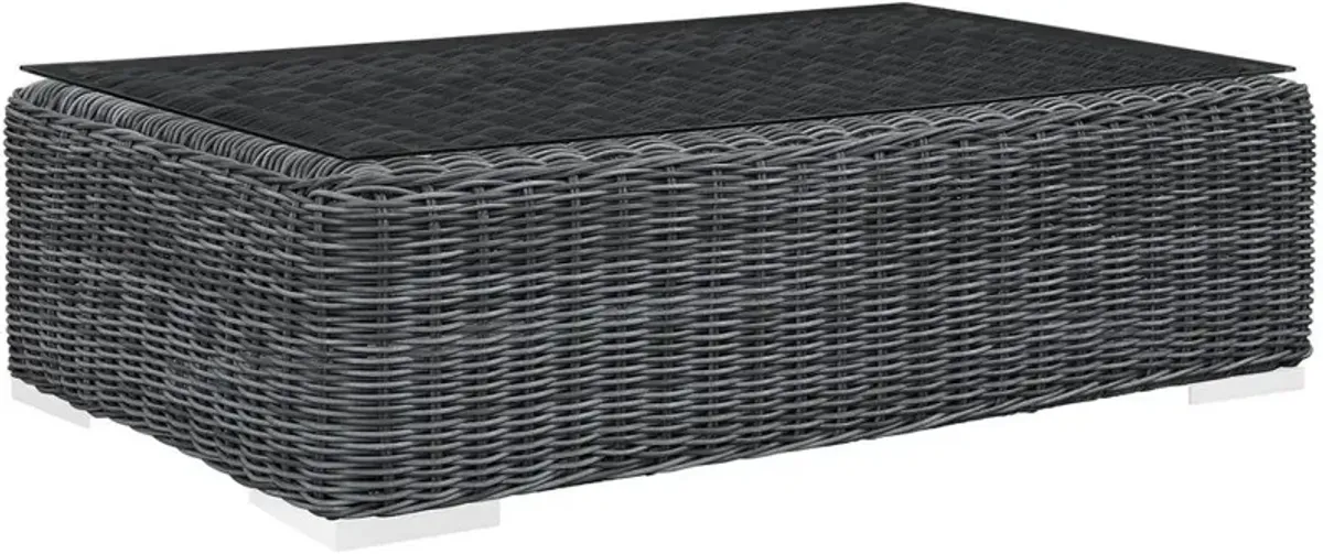 Modway Summon Outdoor Patio Glass Top Coffee Table