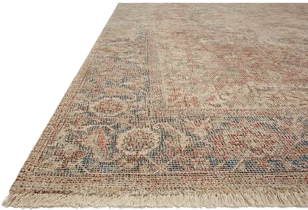 Priya PRY07 Brick/Navy 3'6" x 5'6" Rug