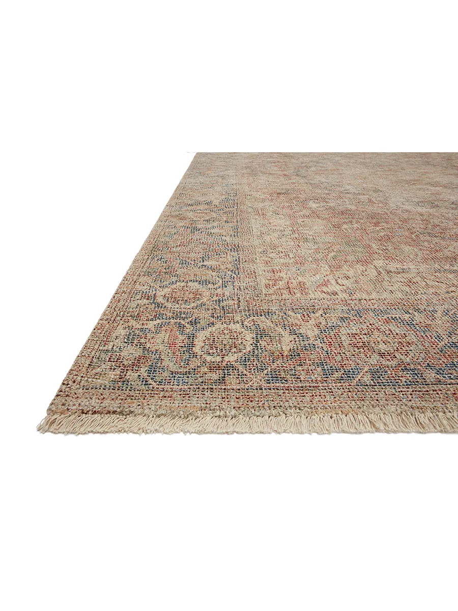 Priya PRY07 Brick/Navy 3'6" x 5'6" Rug