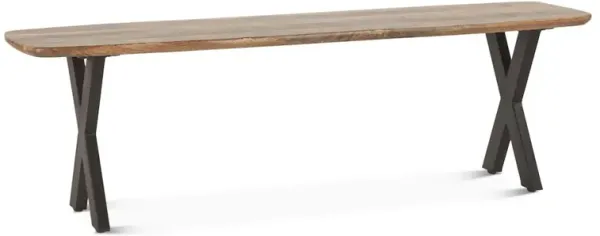 World Interiors Santa Margherita 60 Bench with Natural Finish