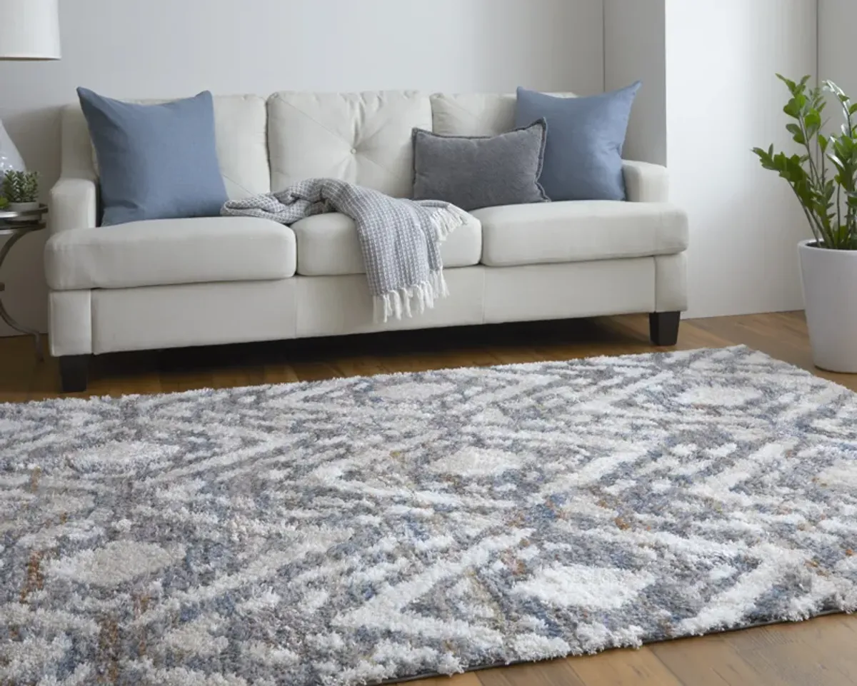 Mynka 39IAF Ivory/Gray/Taupe 2'6" x 8' Rug