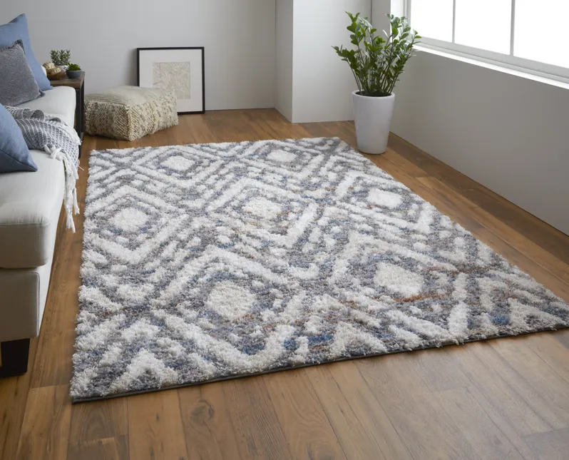 Mynka 39IAF Ivory/Gray/Taupe 2'6" x 8' Rug