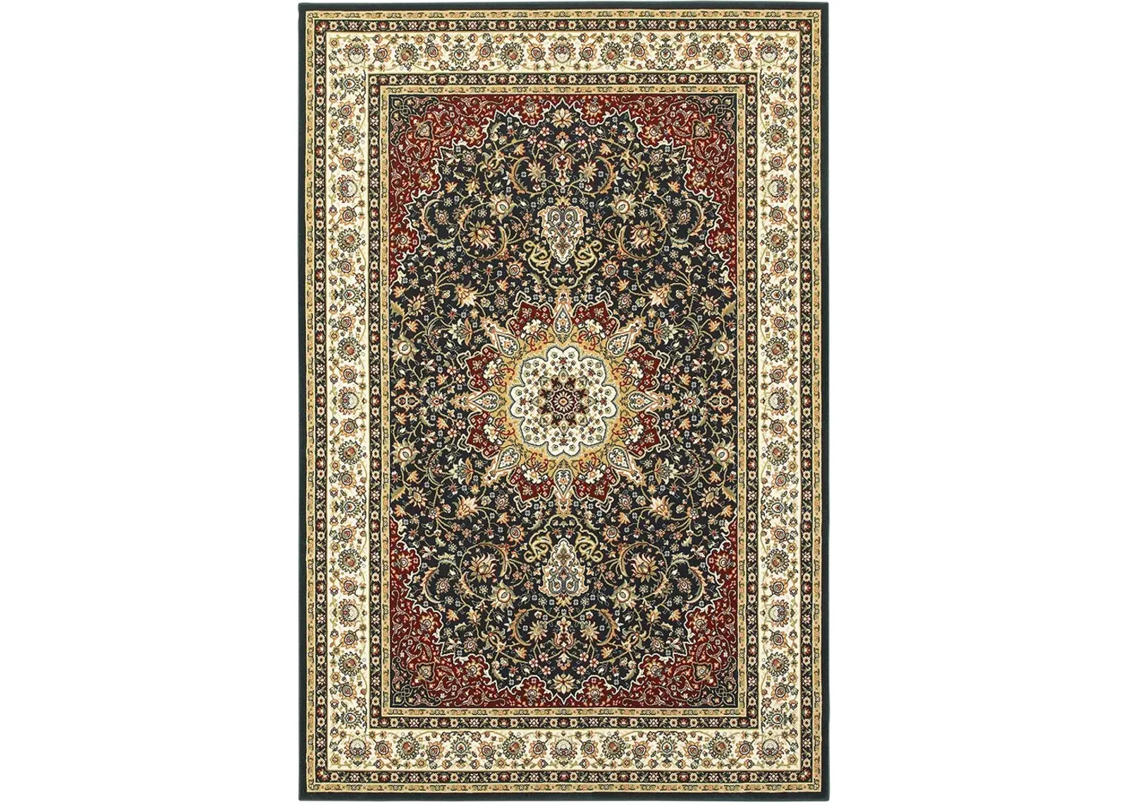 Kashan 7'10" x 10'10" Navy Rug