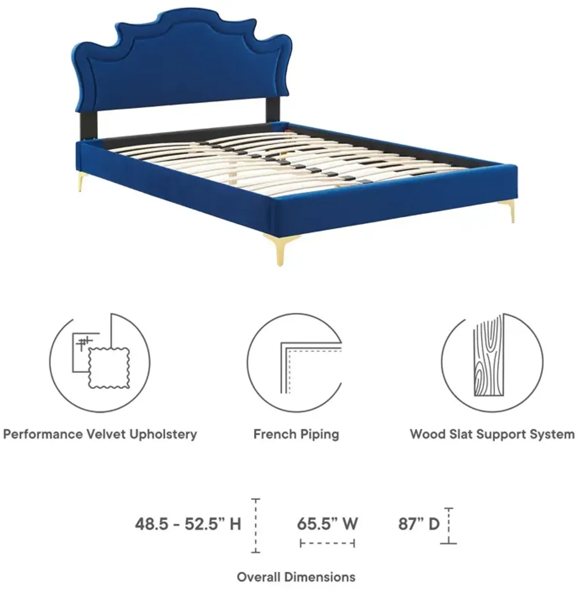 Modway - Neena Performance Velvet King Bed