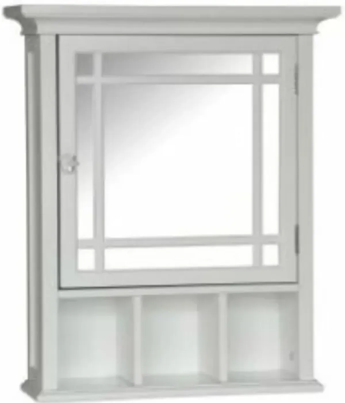 Hivvago White Bathroom Medicine Cabinet with Mirror