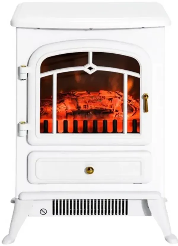 Electric Fireplace Energy-Efficient Heater with Realistic Flame for Cozy Home Ambiance