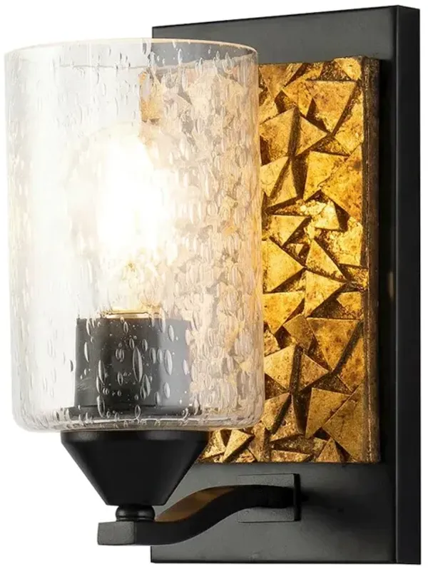 Lucas McKearn Bocage 1 Light Wall Sconce In Matte Black And Gold