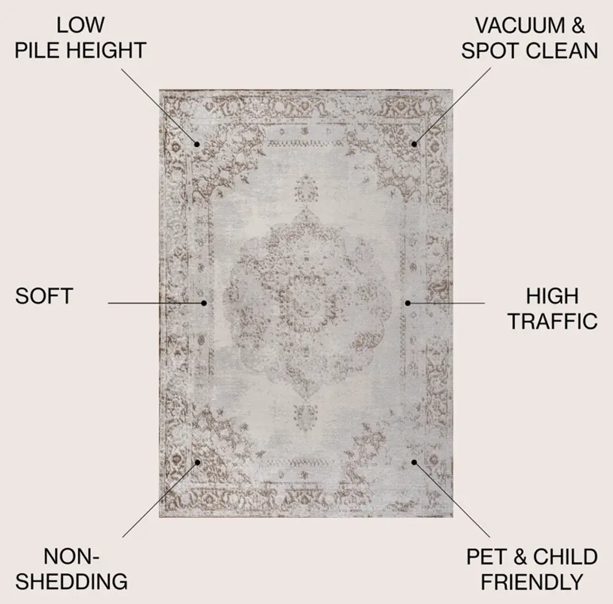 Perfect Rosalia Cottage Medallion Area Rug