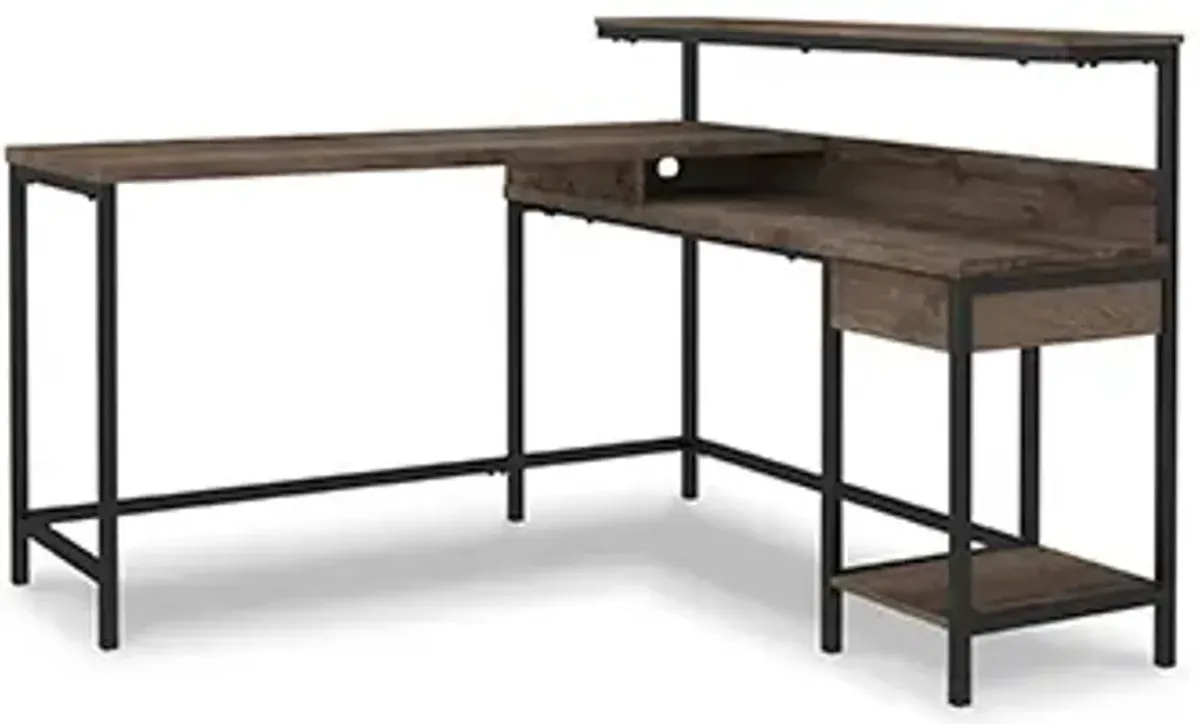 Arlenbry L-Desk with Storage