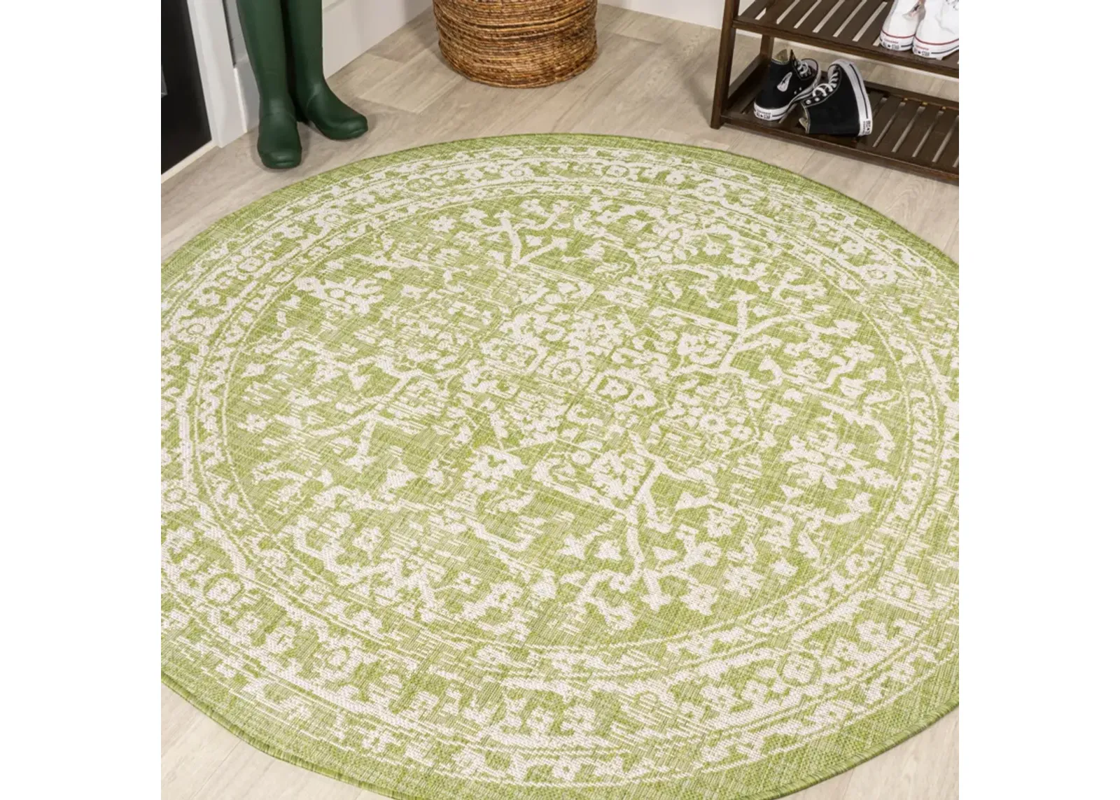 Malta Bohemian Medallion Textured Weave Indoor/Outdoor Area Rug