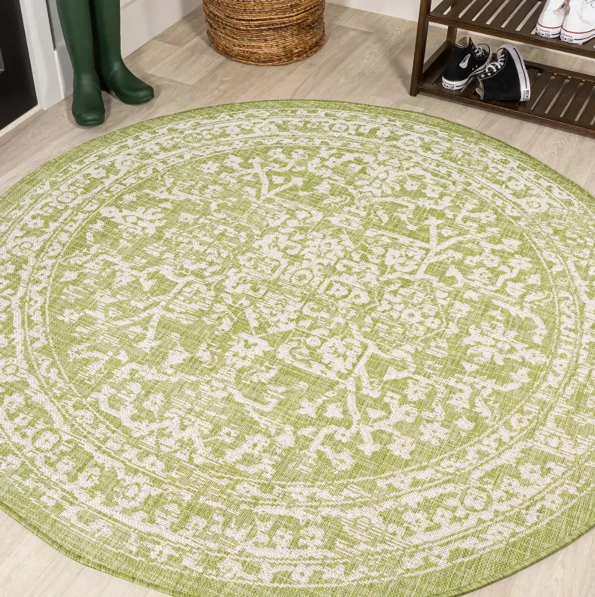 Malta Bohemian Medallion Textured Weave Indoor/Outdoor Area Rug