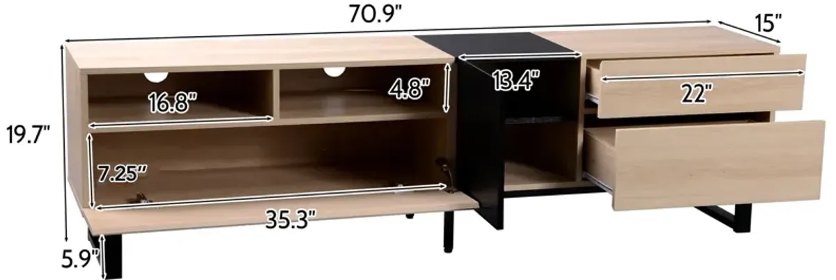 MeraxModern Media Console Table TV Stand