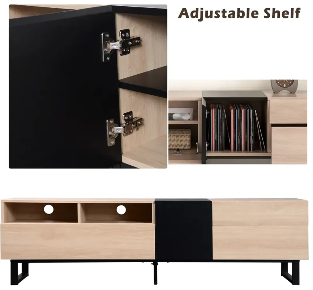 MeraxModern Media Console Table TV Stand