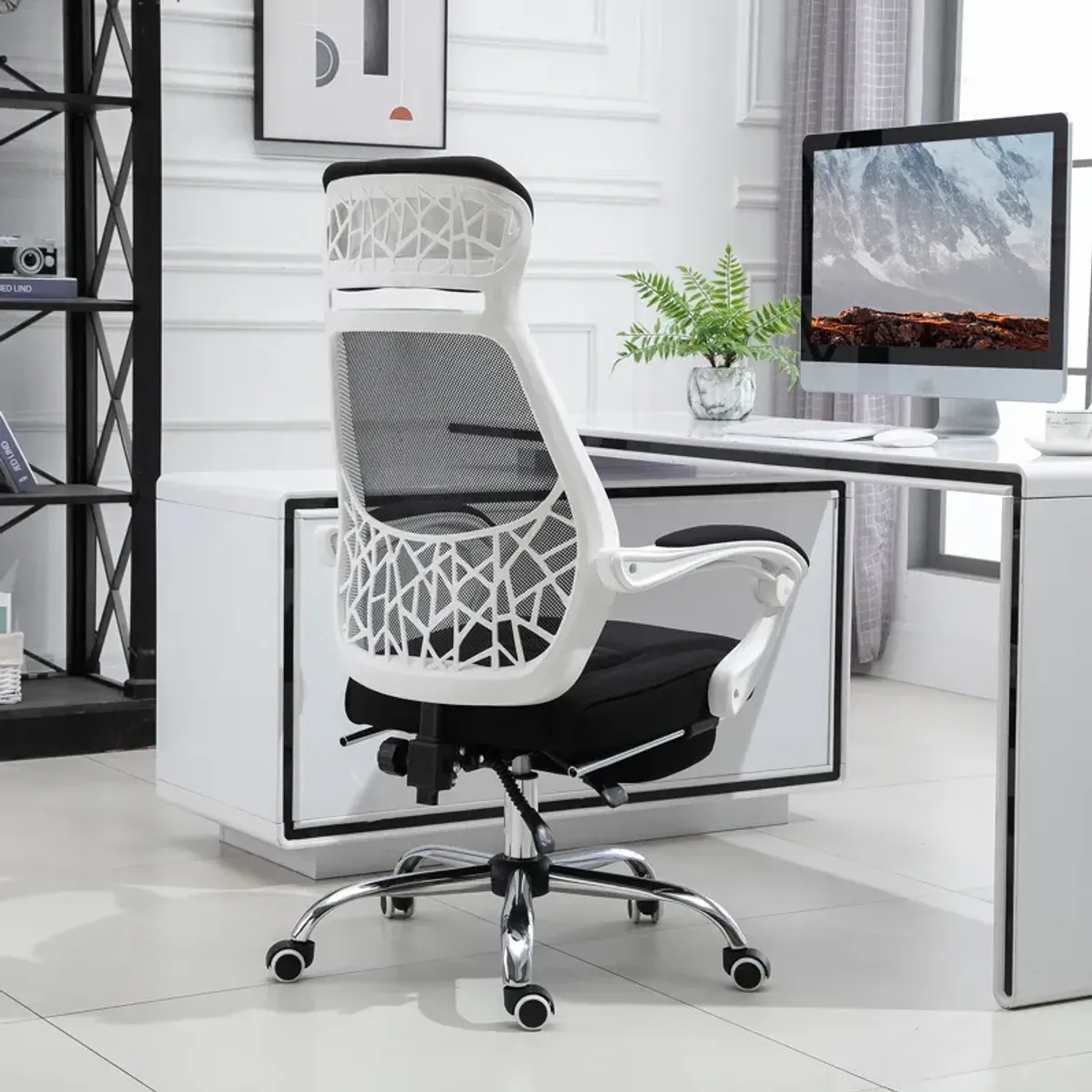 Ergonomically Designed Office Working Desk Chair w/ Back Angle Adjustment