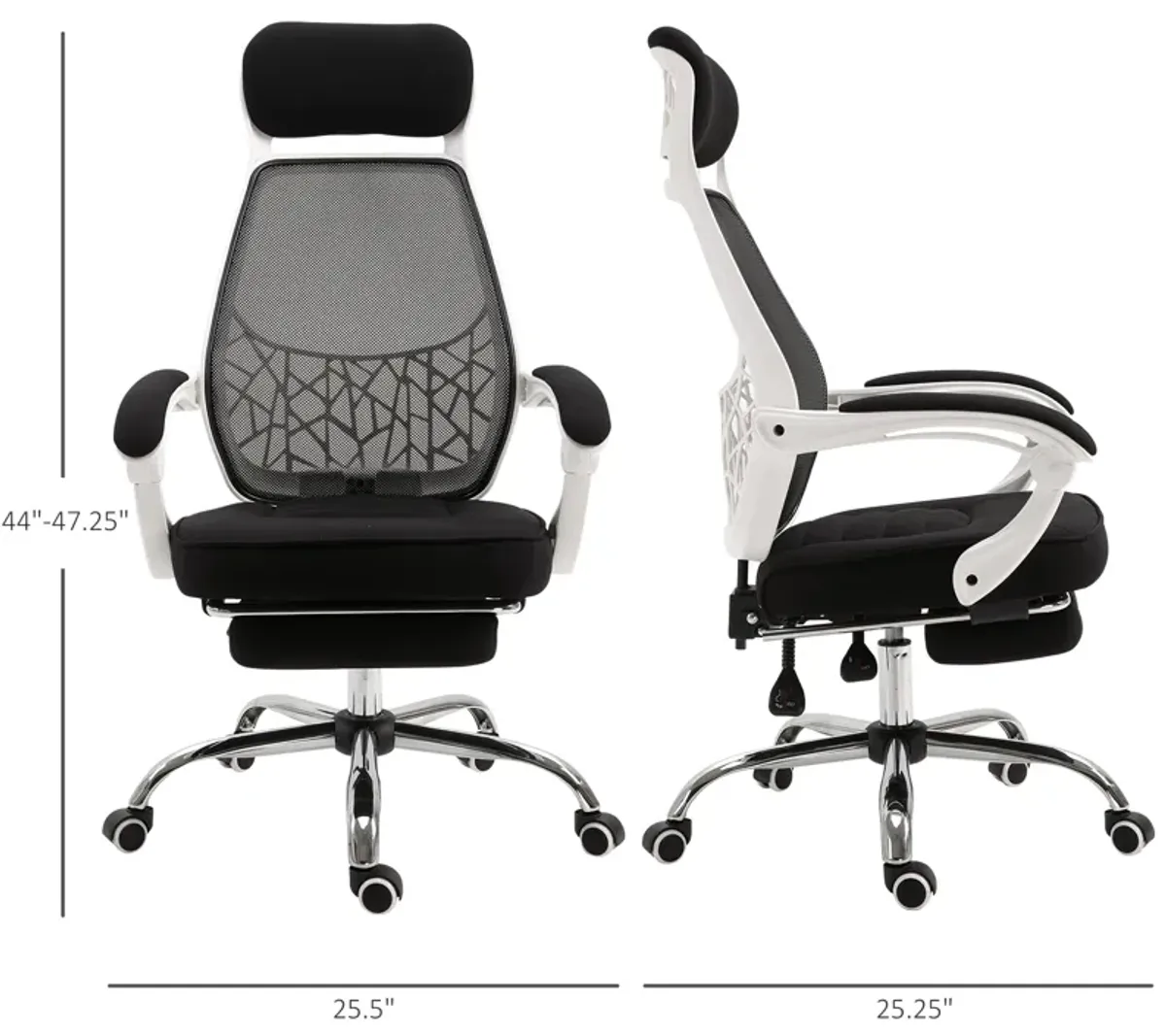 Ergonomically Designed Office Working Desk Chair w/ Back Angle Adjustment