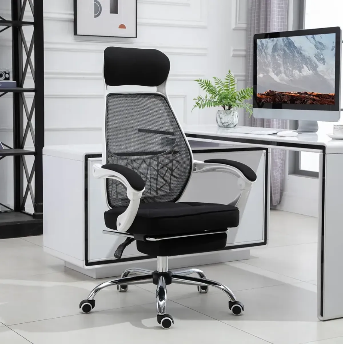 Ergonomically Designed Office Working Desk Chair w/ Back Angle Adjustment