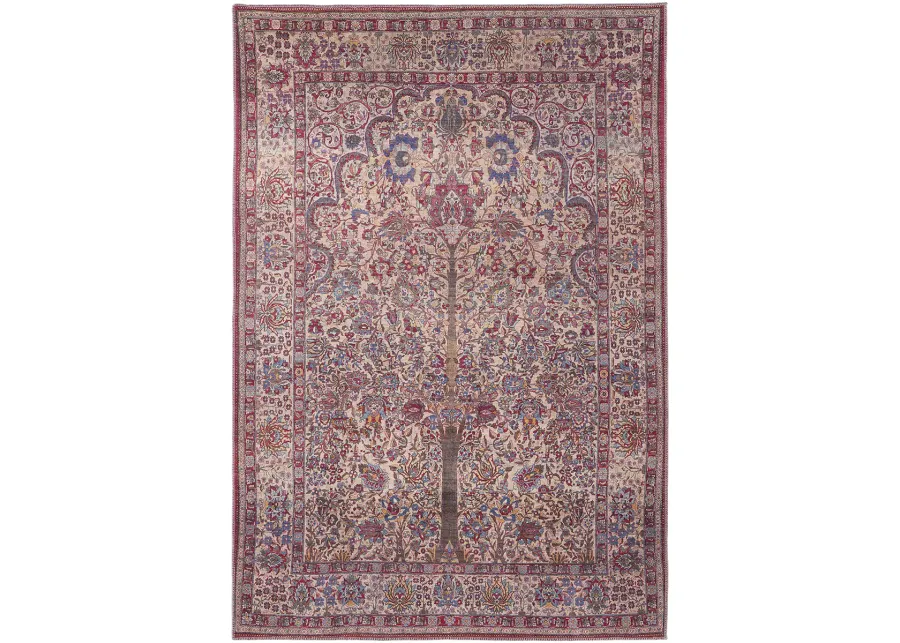 Rawlins 39HLF Red/Tan/Pink 3'11" x 6' Rug