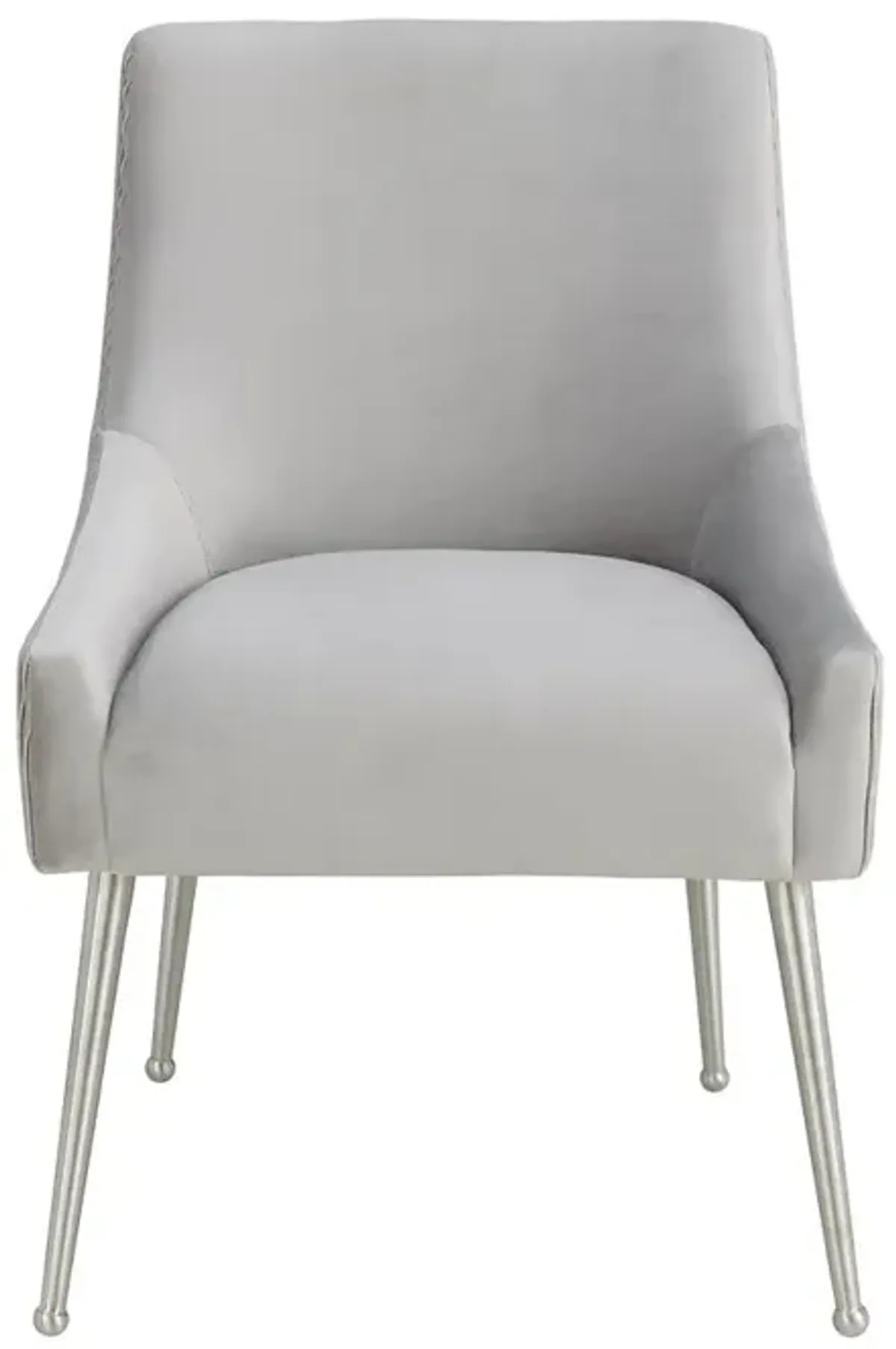 Belen Kox Luxe Grey Velvet Side Chair, Belen Kox