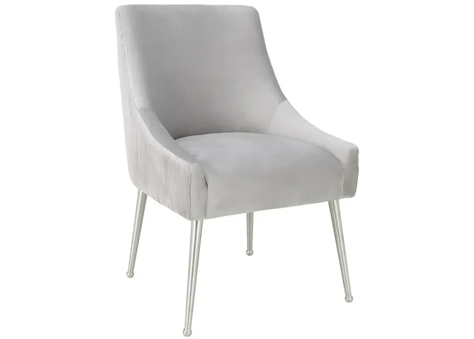 Belen Kox Luxe Grey Velvet Side Chair, Belen Kox