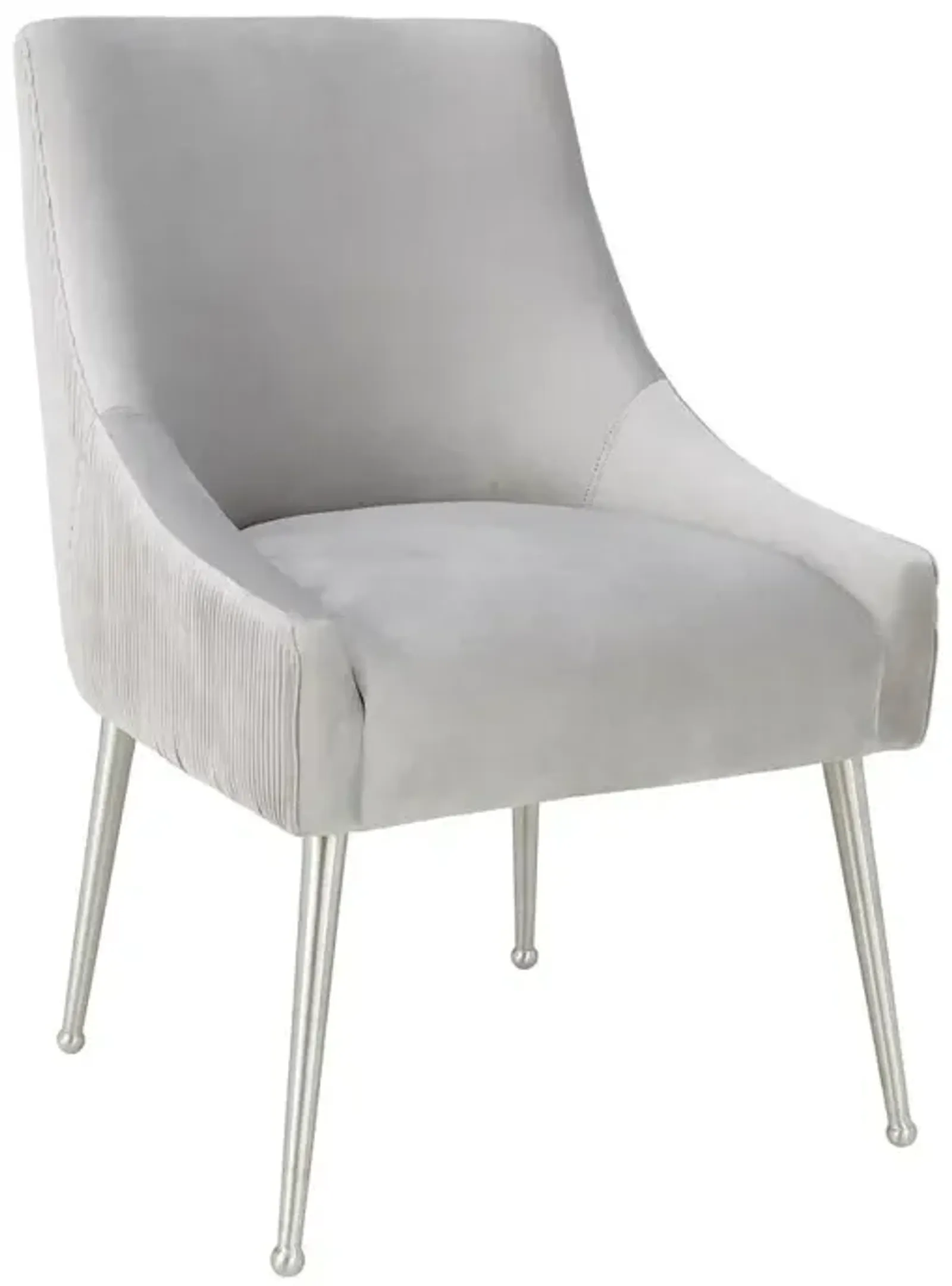 Belen Kox Luxe Grey Velvet Side Chair, Belen Kox