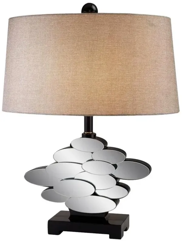 Hivvago Beautiful Bronzed Table Lamp with Glass Accents