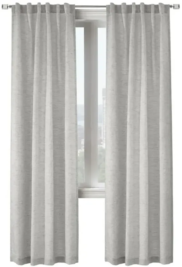 Commonwealth Danbury Dual Header Curtain Panel - 52x95", Silver