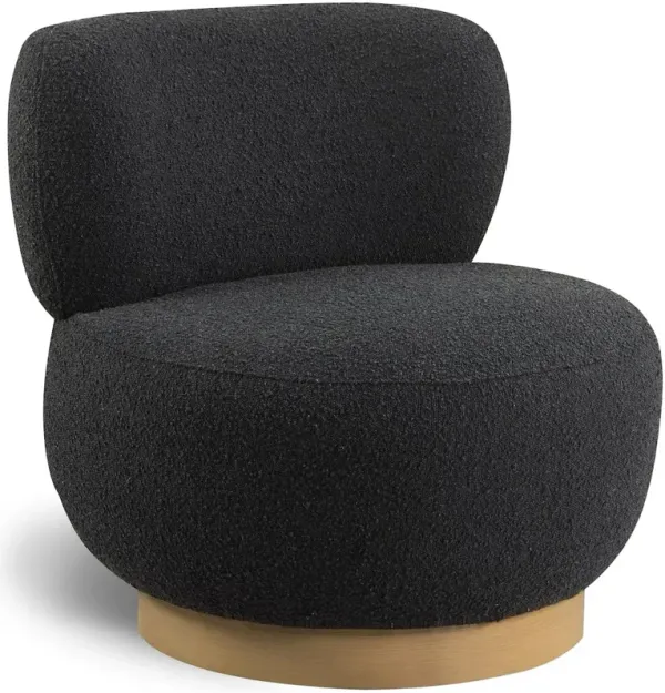 Meridian Furniture Calais Black Boucle Fabric Accent Chair