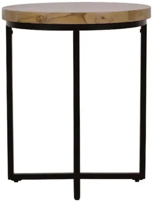 Jofran Ames Solid Wood Modern 20 Round End Table