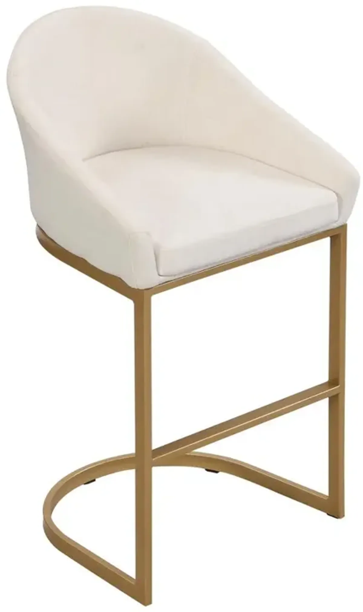 Carolina Living Torano 26 Upholstered Counter Stool - Gold - Cream Upholstery