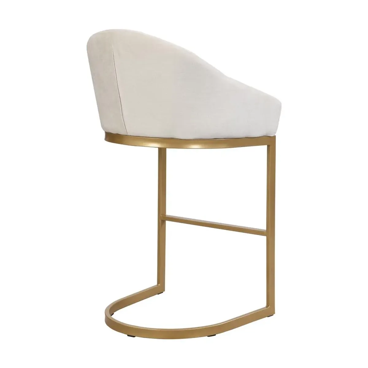 Carolina Living Torano 26 Upholstered Counter Stool - Gold - Cream Upholstery