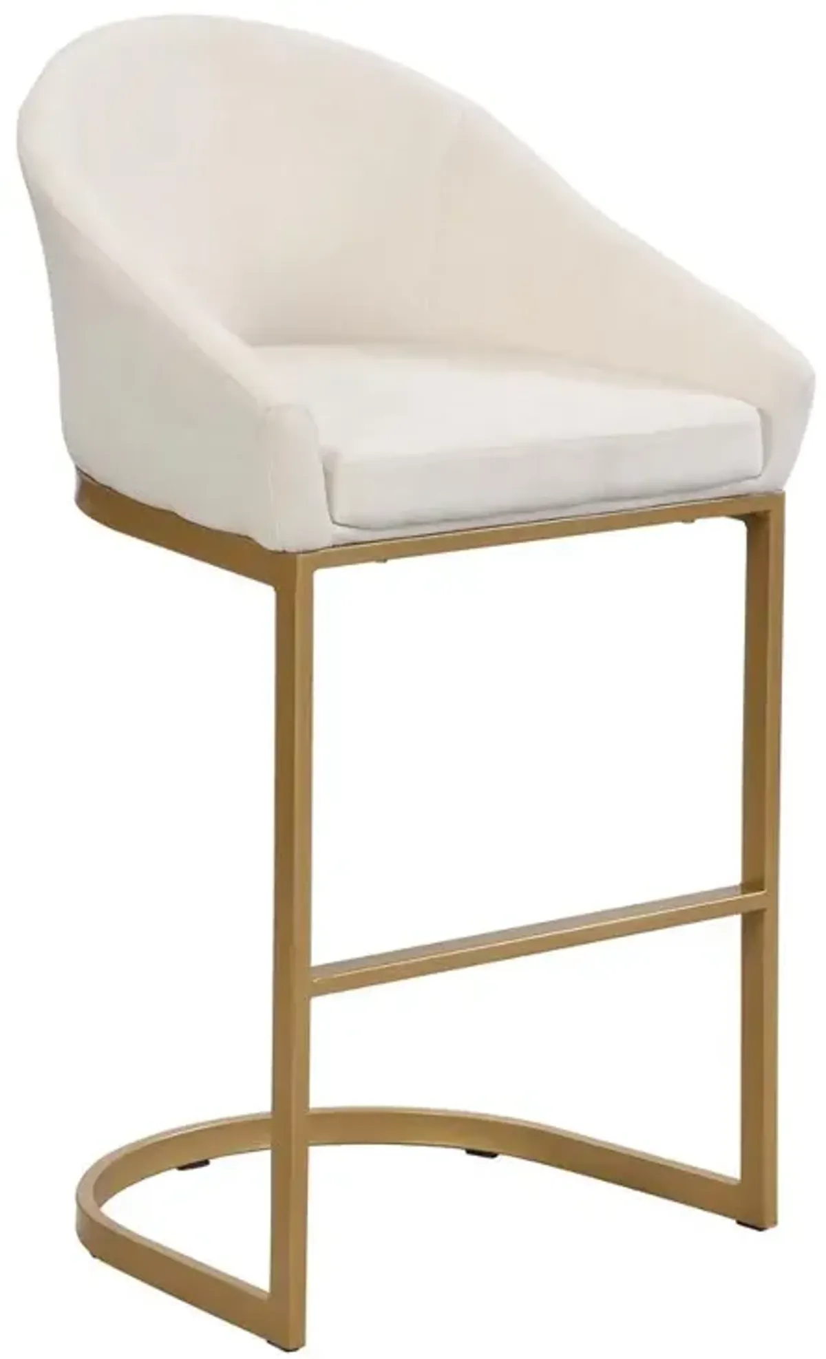 Carolina Living Torano 26 Upholstered Counter Stool - Gold - Cream Upholstery