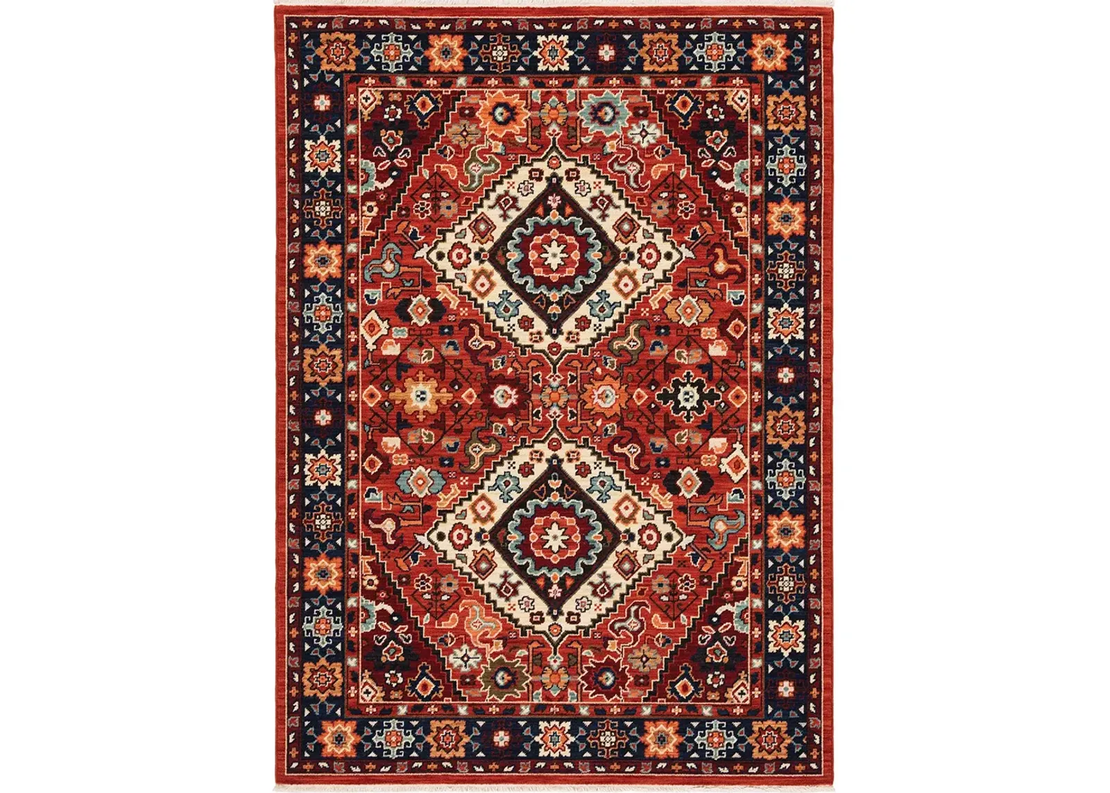 Lilihan 9'10" x 12'10" Red Rug