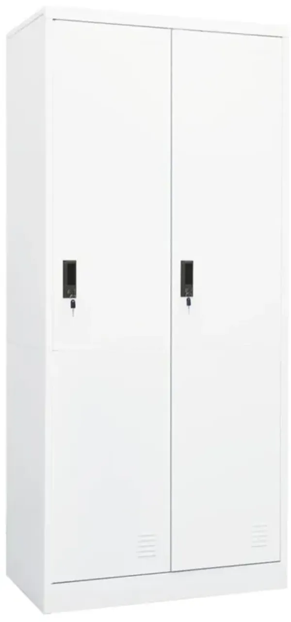 vidaXL Wardrobe White 31.5"x19.7"x70.9" Steel
