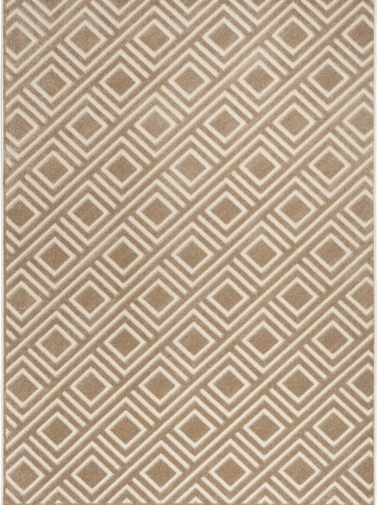 Care Free CAF03 Brown 5'3" x 7' Rug