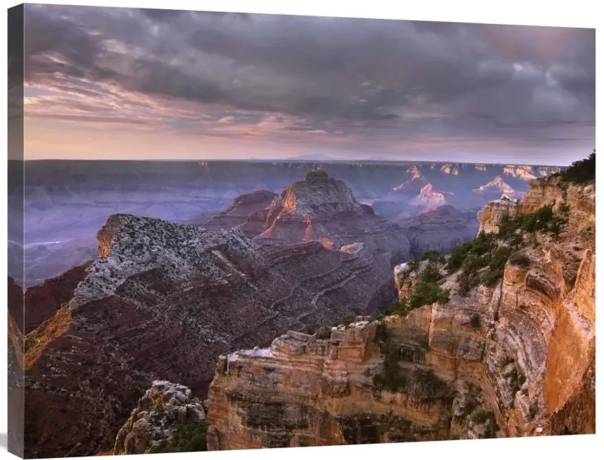 Stormy skies over Vishnu Temple, Grand Canyon National Park, Arizona-Canvas Art-32x24