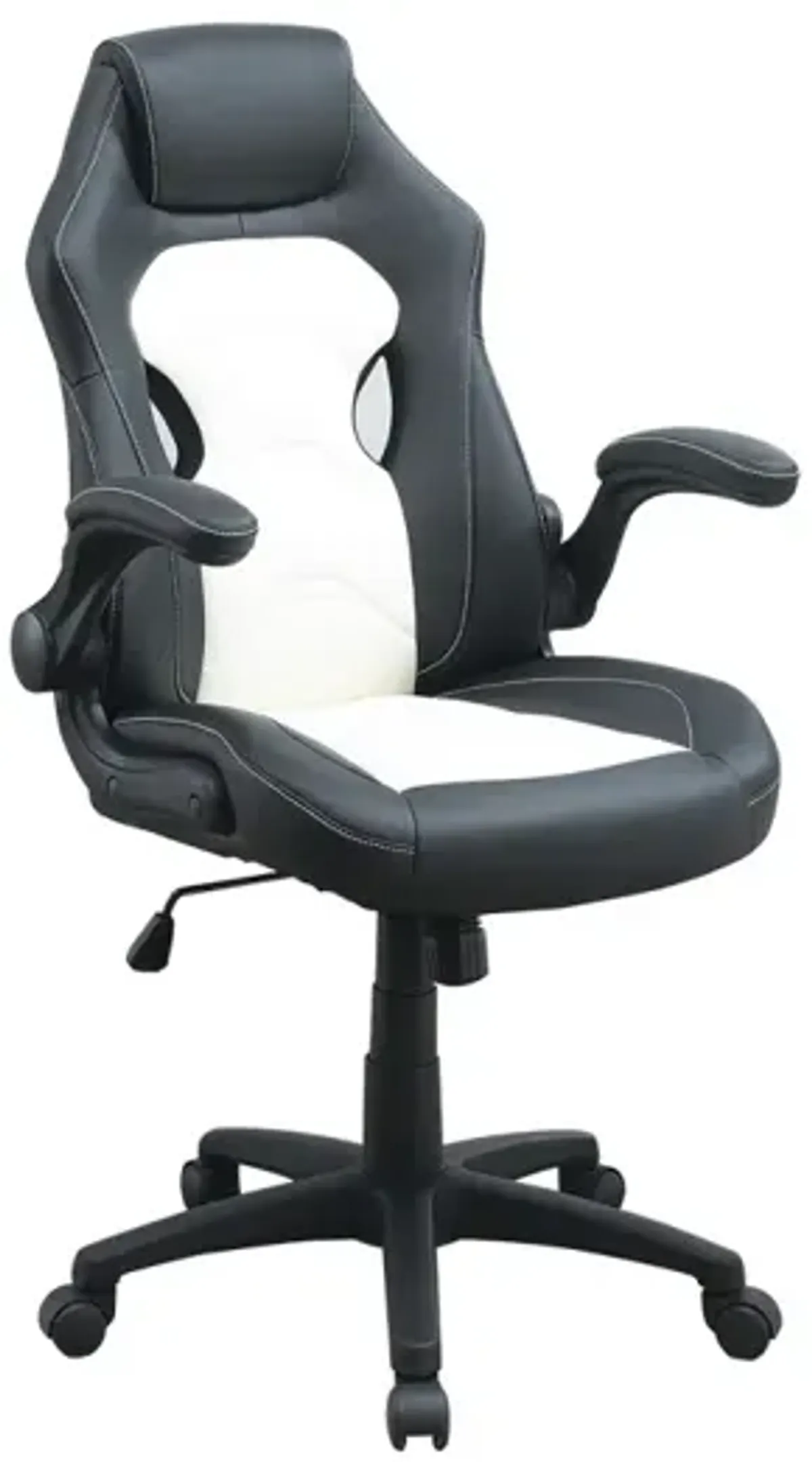 Adjustable Height Executive Office Chair, Black And White