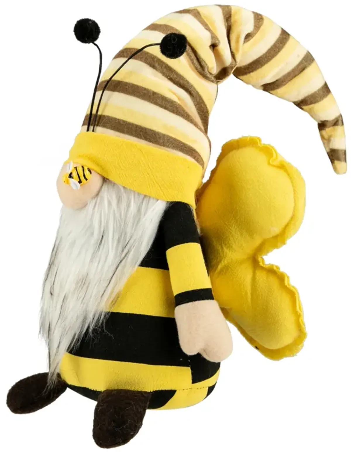 18.5" Black and Yellow Bumblebee Boy Springtime Gnome Figure
