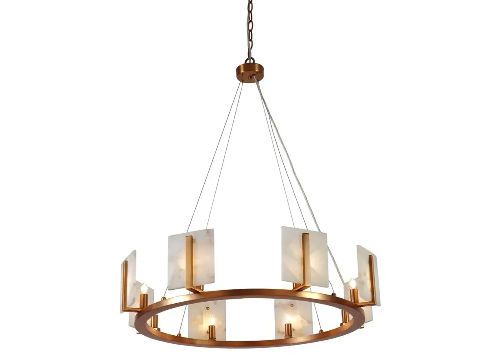 Halo Alabaster 8 Light Chandelier