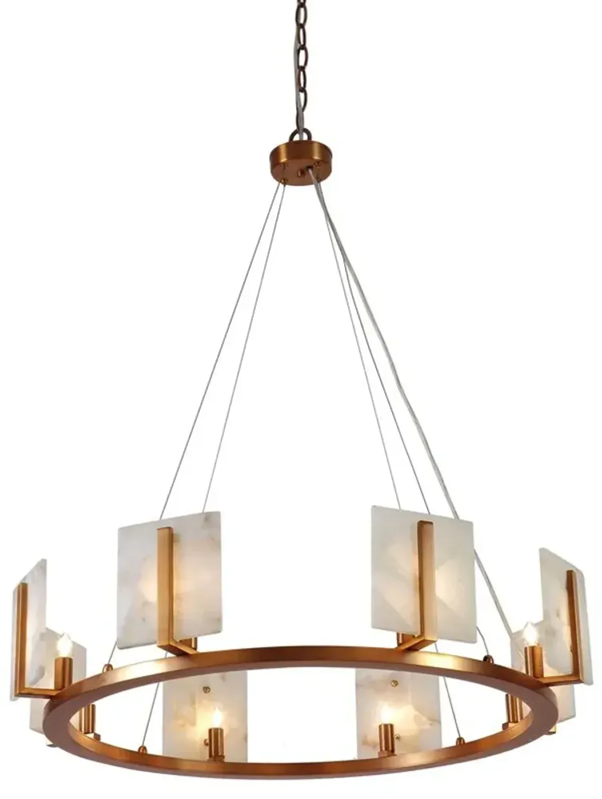 Halo Alabaster 8 Light Chandelier