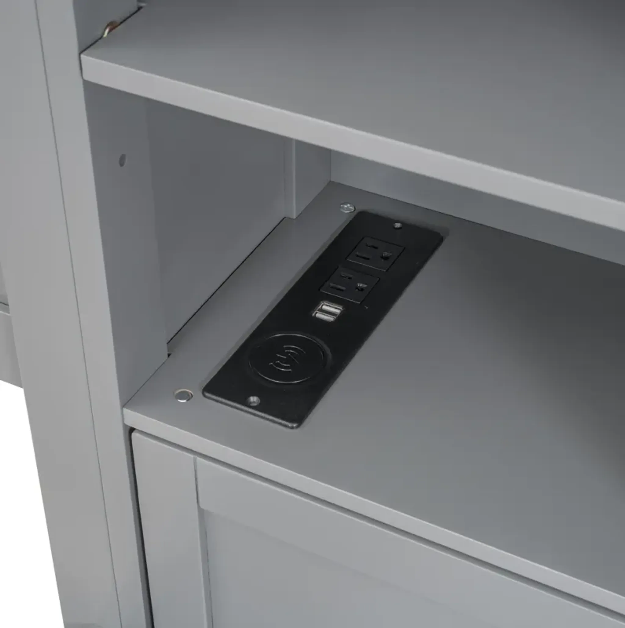 Merax Storage Platform Bed with Sockets | Furniture.com