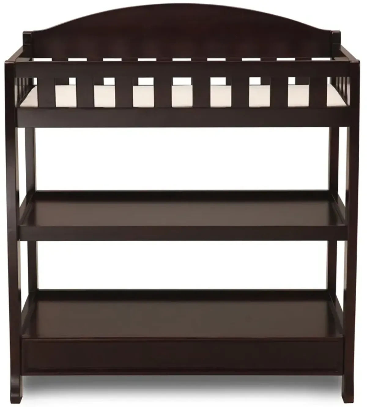 Wood Frame Baby Changing Table with Safety Features – Pad & Strap Included