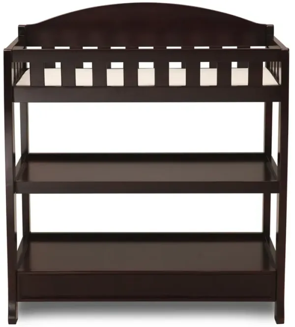 Wood Frame Baby Changing Table with Safety Features – Pad & Strap Included