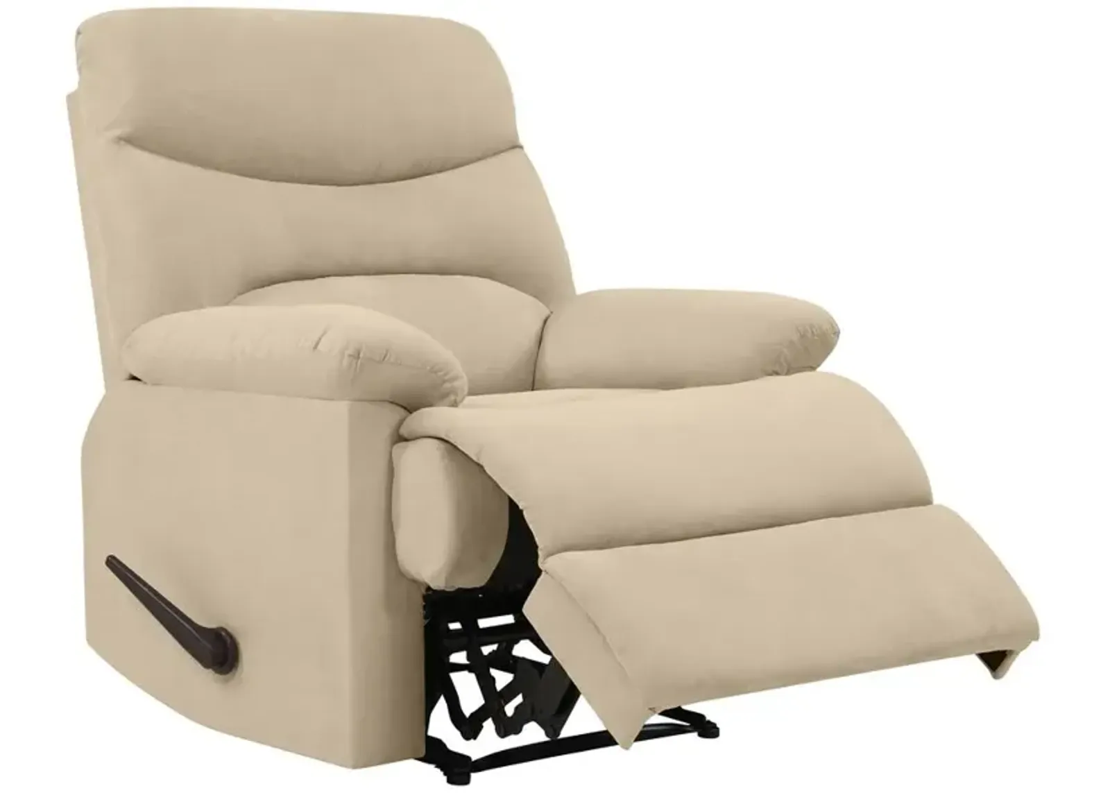 ProLounger Wall Hugger Recliner in Khaki Microfiber with Stitched Back