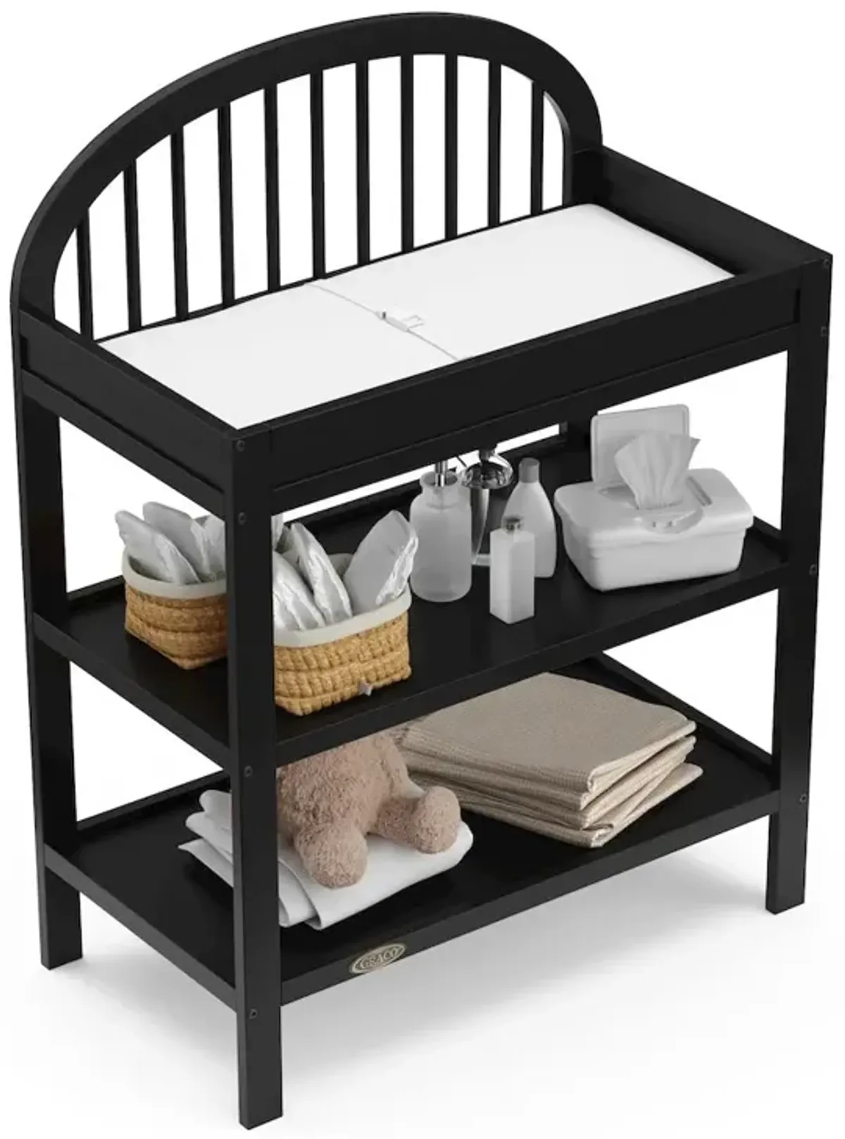 Graco Olivia Changing Table with Water-Resistant Changing Pad (Black)