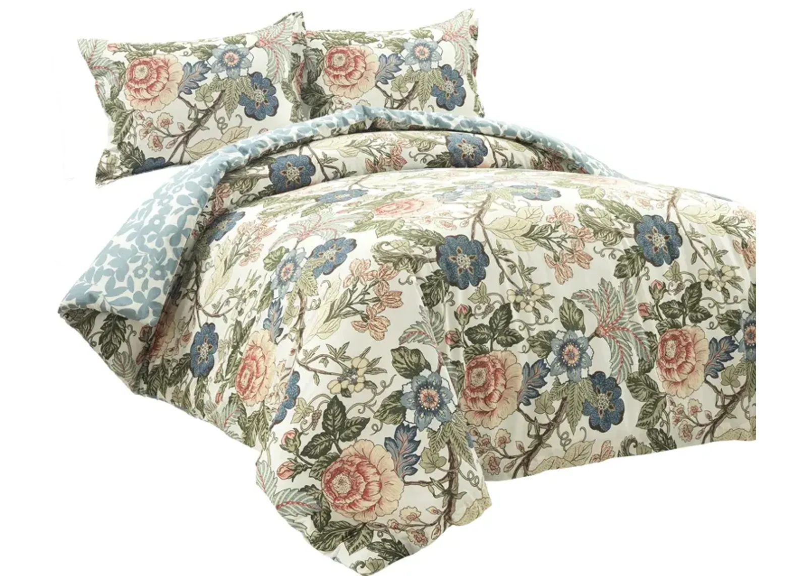 Sydney Reversible Cotton Duvet Cover  3Pc Set