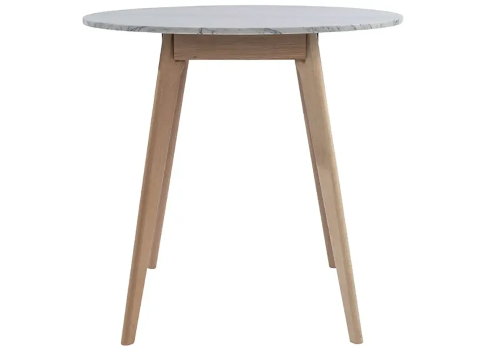 Avella 31" Round Italian Carrara White Marble Dining Table with Legs